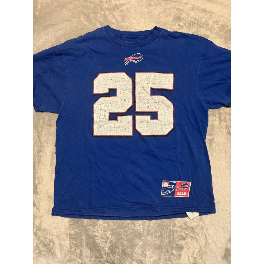 Majestic Buffalo Bills T-Shirt Mens XL Blue LeSean McCoy NFL Football Jersey Tee